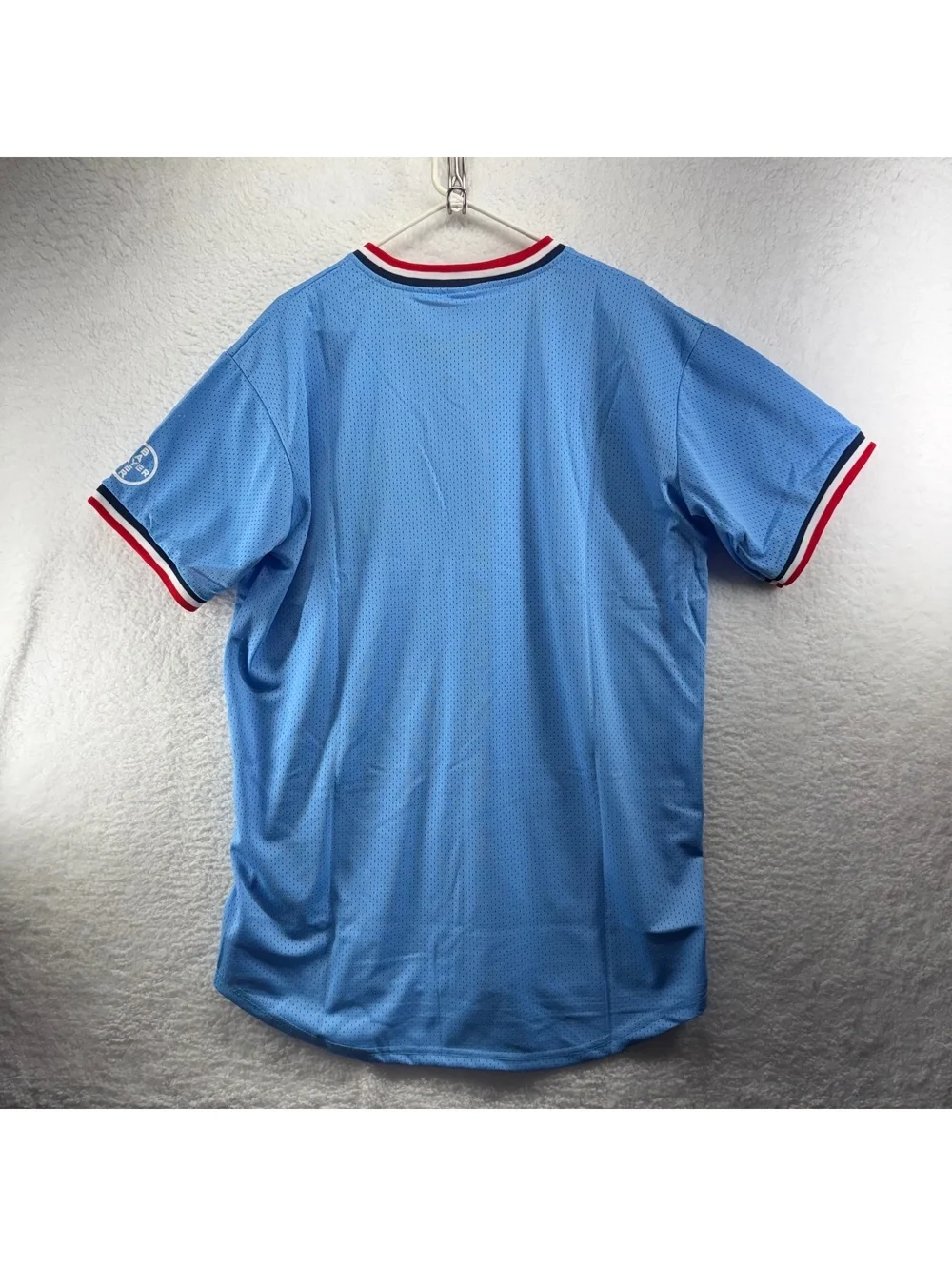 Retro St Louis Cardinals Baby Blue Mesh Jersey V Neck Pullover Mens XL Patch SGA